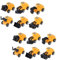 JOINPAYA Jouets Pelleteuses pour Enfants 30 Pièces De Décorations De Gâteaux en Forme De Véhicules De Chantier Mini-Pelle Fournitures De Fête Danniversaire