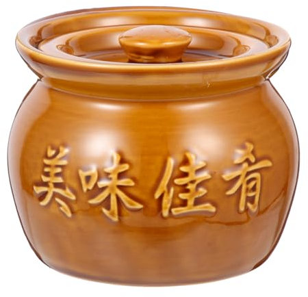 OFFSCH Keramik Suppentopf 400ml Haushalts Schmalzschüssel Mit Hitzebeständigem Kratzfreiem Material Für Zuhause Und Gastronomie Mit Sicherem Haltegriff