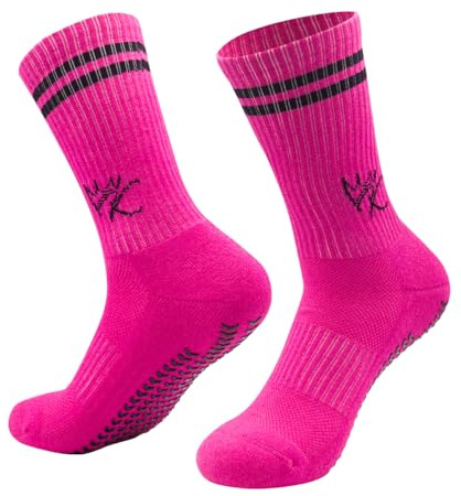 Kloos Fit Anti-Rutsch Sport-Socken mit max Grip für Training & Gym, Fußball Socken (DE/NL/SE/PL, Numerisch, 43, 46, Regular, Regular, Pink)