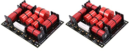 Umsoxhy 2X 400W 3 Wege Frequenzweiche Teiler HiFi HochtöNer TieftöNer Lautsprecher Frequenzweiche 1250H/5000HZ mit Hochtonschutz