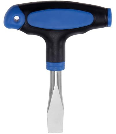 Tournevis à tête plate avec poignée en T de 12 mm, facile à utiliser, poignée ergonomique, tournevis à tête plate avec poignée en plastique pour ensembles de films, bleu et noir
