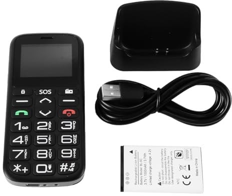 CENPEK Senior Mobile Phone 4G Big Button Unlocked Black 1000mAh Battery SOS Button Charging Cradle For Elderly Simple Basic Mobile Phone