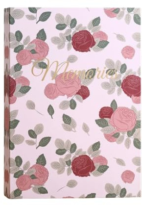 Einsteckalbum 10x15 für 300 Fotos – Fotoalbum groß Kapazität – ideal als Geschenk für Familie Baby zu Hochzeit, Geburtstag, Weihnachten, Valentinstag – elegant (9, Rose)