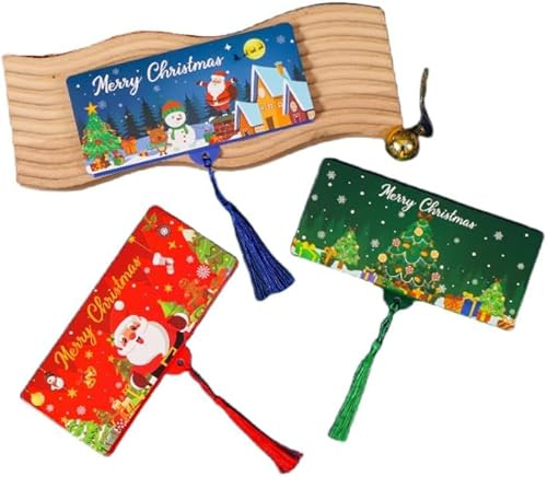 3 Stück Weihnachts-Geld- oder Geschenkkartenhalter, 2026 Überraschung Christmas Cash Gift Envelope mit 10 Fächern, Geldgeschenke Verpackung für DIY Weihnachtsüberraschung Geschenk (Multicolor-3pcs)