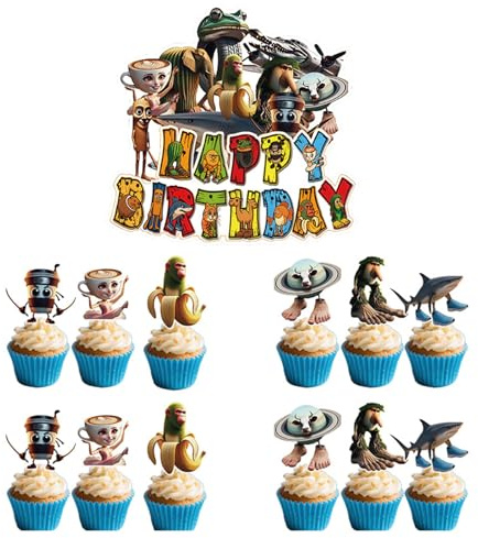 Nymora 13-teiliges Italian Brainrot Set: 13 Tortenfiguren mit Tung Tung Tung Tung Sahur & Tralalero Tralala Motiven - Deko für Kinder und Erwachsene ab 6 Jahren