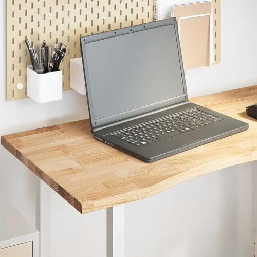 HETFTJN Eiche Schreibtischplatte 100x60x2,5 cm unbehandelt, Küche/Tischplatte, Home-Office, Esszimmer, Balkon, Garten