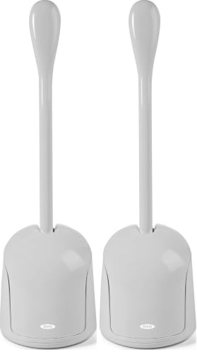 OXO Good Grips Compact Toilet Brush & Canister - Gray (Pack of 2)