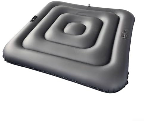 Housse de spa gonflable carrée de 135 cm pour jacuzzi, couvercle isolant en PVC épais pour réduire les pertes de chaleur et empêcher les débris à l'extérieur, gonflage rapide (noir B)