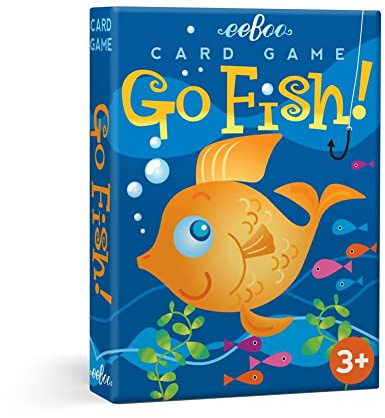 eeBoo Color Go Fish Playing Card Game, 50 Cards, Ages 3+ for 1-4 Players