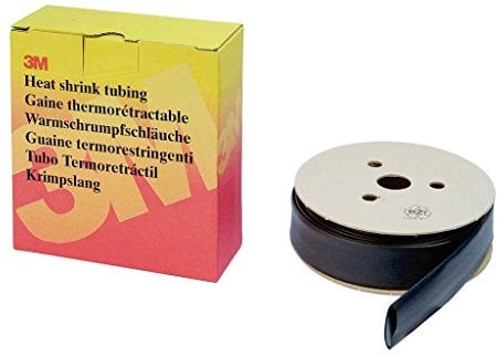 3 M hsr6,4 HSR dünnwandiger Gaine thermorétractable sur rouleau, 6,4/3,2 mm, 9 m, Noir