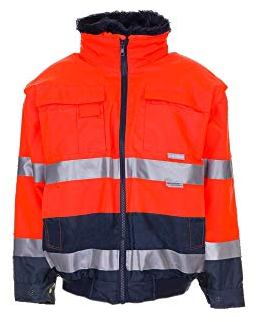 Planam Größe XXXL Herren Warn-/Wetterschutz Comfortjacke 2-farbig orange marine Modell 2046