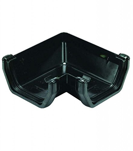 FLOPLAST 114mm Square Gutter 90 Degree Angle - Black