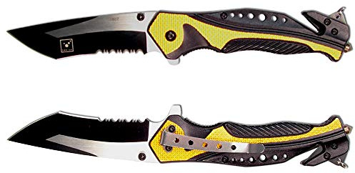 tee-uu SNAP EVO Rettungsmesser 9 cm Stahlklinge mit Glaszertrümmerer