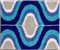 Grund KARIM RASHID Exklusiver Designer Badteppich 100% Polyacryl, ultra soft, rutschfest, ÖKO-TEX-zertifiziert, 5 Jahre Garantie, KARIM 18, WC-Vorlage o.A. 50x60 cm, blau