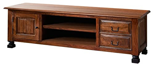 MASSIVMOEBEL24.DE Kolonialart Sheesham Massivmöbel lackiert TV-Board Palisander vollmassiv Möbel massiv Holz New Boston #207