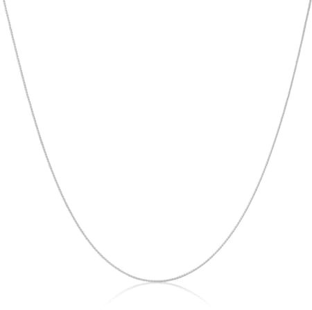 jewellerybox Fine Sterling Silver Foxtail Chain Necklace 16-22 Inches