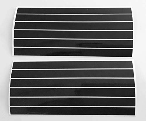 PULHEM reflektierende Reflex-Aufkleber 12 STK. 15 cm x 10 mm aus Reflexfolie 3M Scotchlite schwarz