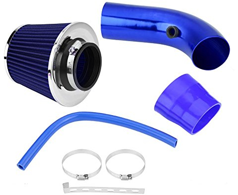 Filtro dell'aria sportivo per auto, 76 mm, 3 pollici, universale, per raffreddamento ad aria, kit di filtri di aspirazione dell'aria in fibra di carbonio