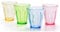 YINJOYI 10 oz Plastic Tumblers Drinking Glasses Kids Smoothie Cups Children's Water Glassware Reusable Colored Picnic Drinkware for Cocktail Juice Beer Wine Whiskey (4 Colors)