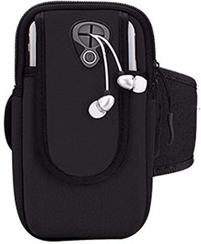 MOVOYEE Phone Holder for Running Armband Cell Phone Holder for iPhone 11 12 13 14 15 16 Pro Max 16e XS X XR Plus Mini/Samsung Galaxy/Key,Waterproof Black Arm Band Sports/Exercise/Workout Pouch Sleeve