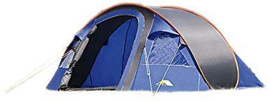 DWT Camping Zelt 2 Personen Kinderzelt Flexi blau oder rot Kuppelzelt Wurfzelt Igluzelt Touringzelt Iglu, Farbe:blau