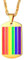Bandmax Homosexuell LGBT Gay Pride Dog Tag Anhänger Halskette 18k vergoldet Kette Damen Herren Erkennungsmarke mit 55cm+5cm Singapurkette LGBT Accessoire