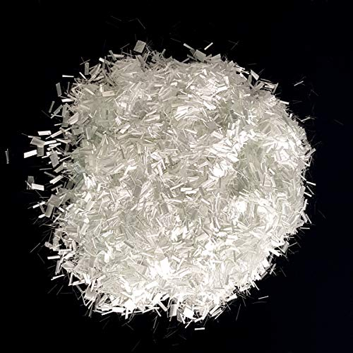 1kg Textilglas geschnitten 6mm Glasfaserschnitzel zur Herstellung von faserverstärkten Spachtelmassen und Klebemassen Formenbau