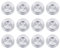 33cm Plastic Christmas Charger Plates (Silver - Starburst, 12)