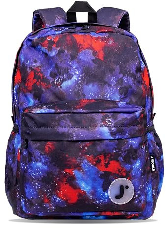 J World Oz Middle School Backpack for Kids. Cute Laptop Bookbag for Girls Boys, Galaxy