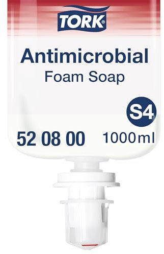 Tork Schaumseife zur Händedekontamination S4, Premium, parfümfrei, 6 × 1000 ml, 520800