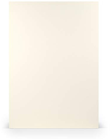 PAPERADO 25x Briefpapier DIN A4 - Ivory gerippt Gelb Creme 100 g/m² - Papierbögen in 29,7 x 21 cm zum Basteln & Drucken