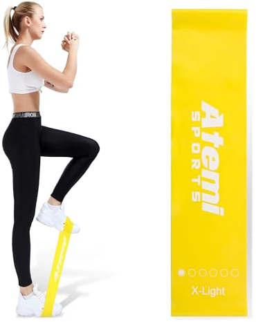 Fitnessband [EXTRA BREIT] | Übungsband für Po, Beine, Hüfte | Widerstandsbänder für Frauen oder Männer (#1 Gelb/X Leicht)