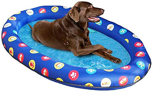 Flotador de Piscina para Perros, Juguete de Playa Inflable de Cama Flotante de Piscina Flotante para Perros pequeños y Grandes (B)