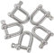 M8 D Shackles Grillo in Acciaio Inox 304 Grillo per Anello a D grillo dritto Dee grillo gancio a vite a forma di D per argani pesanti, tiranti, carichi di pesanti，palestra gancio sacco da boxe 6 pezzi