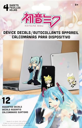 Trends International Hatsune Miku Geräteaufkleber mit Folie, 12 Stück
