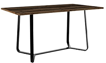 byLIVING Esszimmertisch TALEA/Moderner Küchentisch in Old-Wood-Optik dunkel-braun 140 cm/Kufen-Gestell Metall schwarz pulverbeschichtet/Großer Esstisch/B 140, H 76, T 90 cm