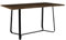 byLIVING Esszimmertisch TALEA/Moderner Küchentisch in Old-Wood-Optik dunkel-braun 140 cm/Kufen-Gestell Metall schwarz pulverbeschichtet/Großer Esstisch/B 140, H 76, T 90 cm