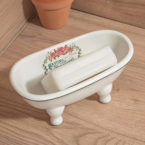 Mini porte-savon décoratif en céramique pour salle de bain (style 04)