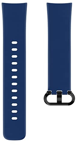 Hama Fitbit Uhrenarmband 22 mm (verstellbares Ersatzarmband für Smartwatch Fitbit Charge 3, Charge 4, Sense, Sense 2, Fitbit Armband zum Tauschen, Wechselarmband aus TPU, Edelstahl Schnalle) blau