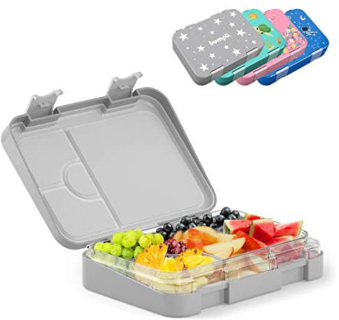 bumpli® Brotdose Kinder mit Fächern - kinderfreundliche Verriegelung mit Klick-Verschluss - Lunchbox, Bento Box für Kindergarten, Schule, Ausflüge