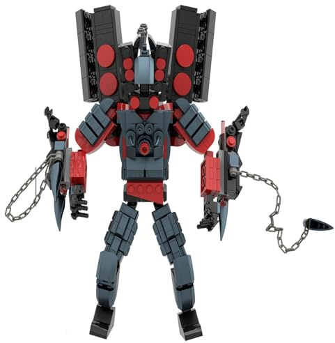 LCTM Skibidi Toilet Titan Building Blocks Toy Cameraman Speakerman Clock TV Man Monitor Action Figure Model Horror Game Multiverse Upgraded Adults Kids Fans Collectible Animation Birthday Gift ﻿ B