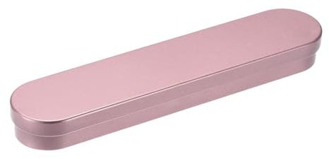 sourcing map Metal Tin Box, 2pcs 6.89 x 1.5 x 0.79 Empty Tinplate Containers with Hinged Lids, Rose Gold, for Home Organizer, Candles, Gifts, Car Keys, Crafts Storage
