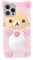 HYHMXB Cute Kawaii 3D Phone Case Compatible with iPhone 13 6.1 Cartoon Pink Bear Design Fashion Cool Funny Case Soft TPU Protective Case Silicone Cover for Girls Women Kids Pink