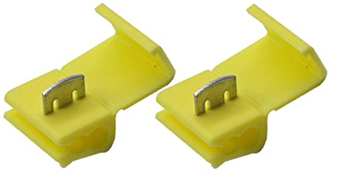 CEEYSEE 46 Piece Scotch Lock Wire Connector Kit Quick Disconnect Crimp Branch Connector Assortment Kit (Yellow)