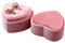 JIHUOO Ringbox in Herzform, Samt, Hochzeitsringetui, Antragsringbox, Vintage-Stil, Ohrring-Box, Paare, Ringhalter, Rosa