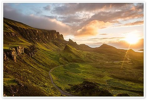 The Quiraing, Isle of Skye, Schottland I Poster von Markus Ulrich 120 x 80 cm Braun Wandbilder Wanddeko