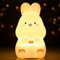 LOVERUIS Kids Night Light Cute 7 Colors Change Lamp Squishy Bunny 1/3 Hours Timer Night Lights Soft Silicone Light for Girl Nursery Lamps Mon