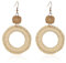 Pingyongchang Rattan Dangle Drop Earrings for Women Handmade Bohemia Lightweight Braid Straw Wicker Raffia Earrings Boho Summer Beach Jewelry Gifts, Metal Rattan, alloy