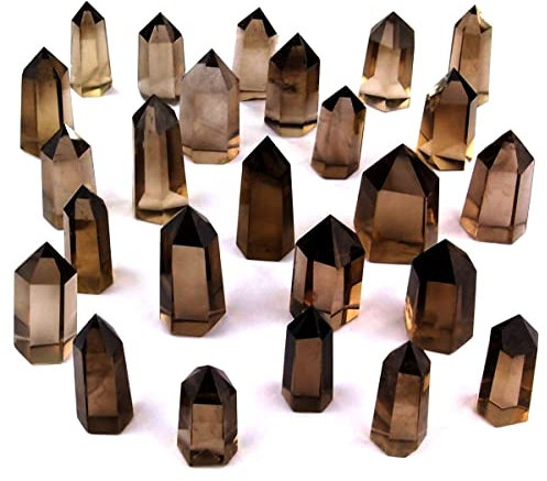 Rauchquarz Natur Spitze poliert aus Brasilien Edelsteine Kristalle Heilsteine Wassersteine Glückssteine (Spitze Nr.2 mit 30 g - 40 g)