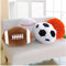 4 Stück Sport-Wurfkissen, flauschig, gefüllt, Fußball, Plüschkissen, Baseball-Wurfkissen, weich, Basketball, Fußball-geformtes Plüschspielzeug, Sport-Themenkissen für Kinderzimmer, Dekoration